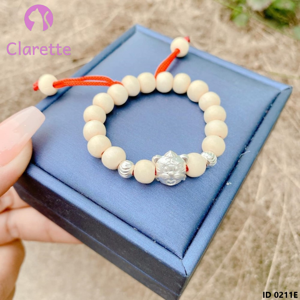 Vòng dâu cho bé mix bi và hình hổ bạc Clarette 0211E