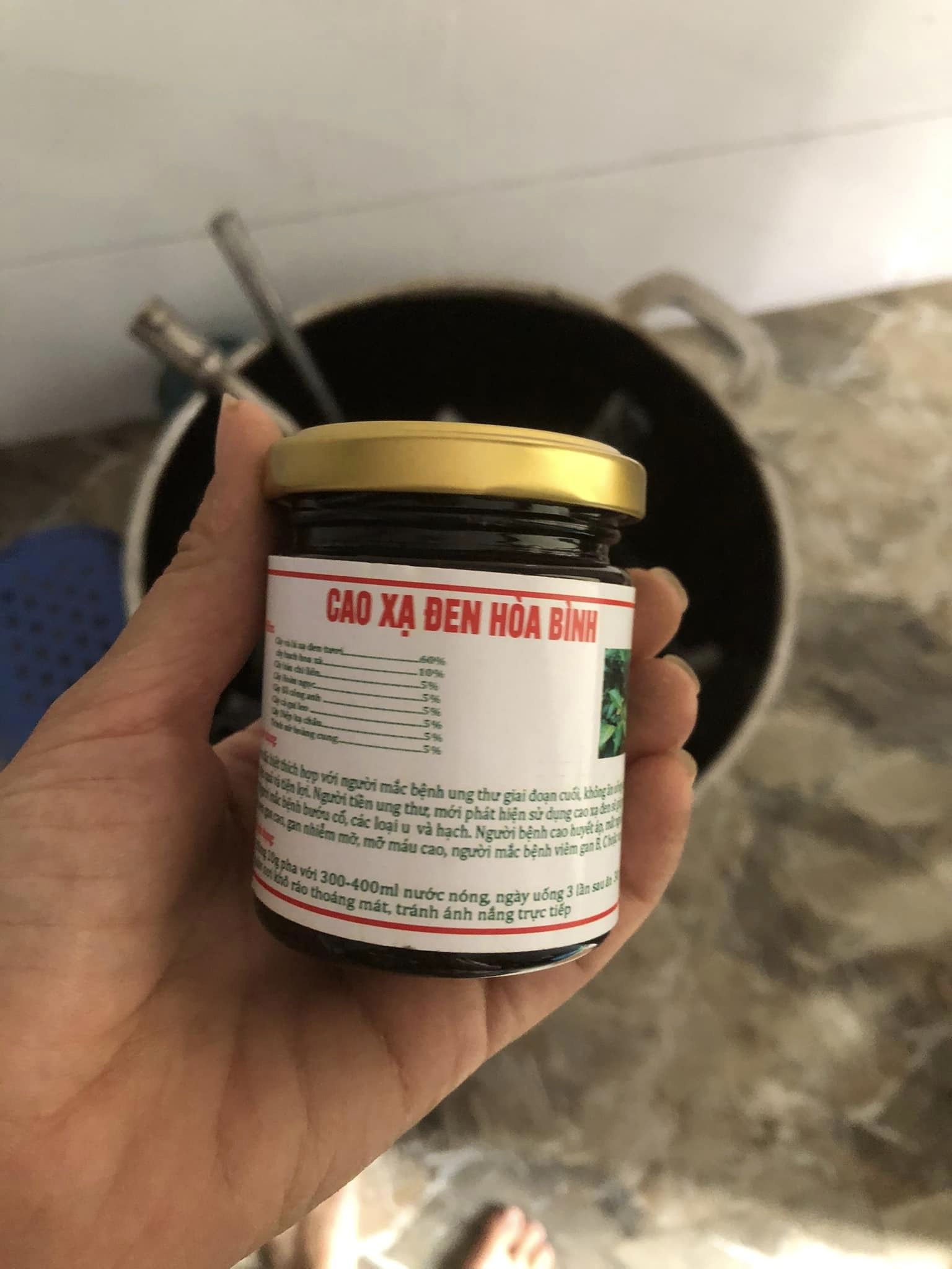 cao xạ đen hoà bình hộp 100gram