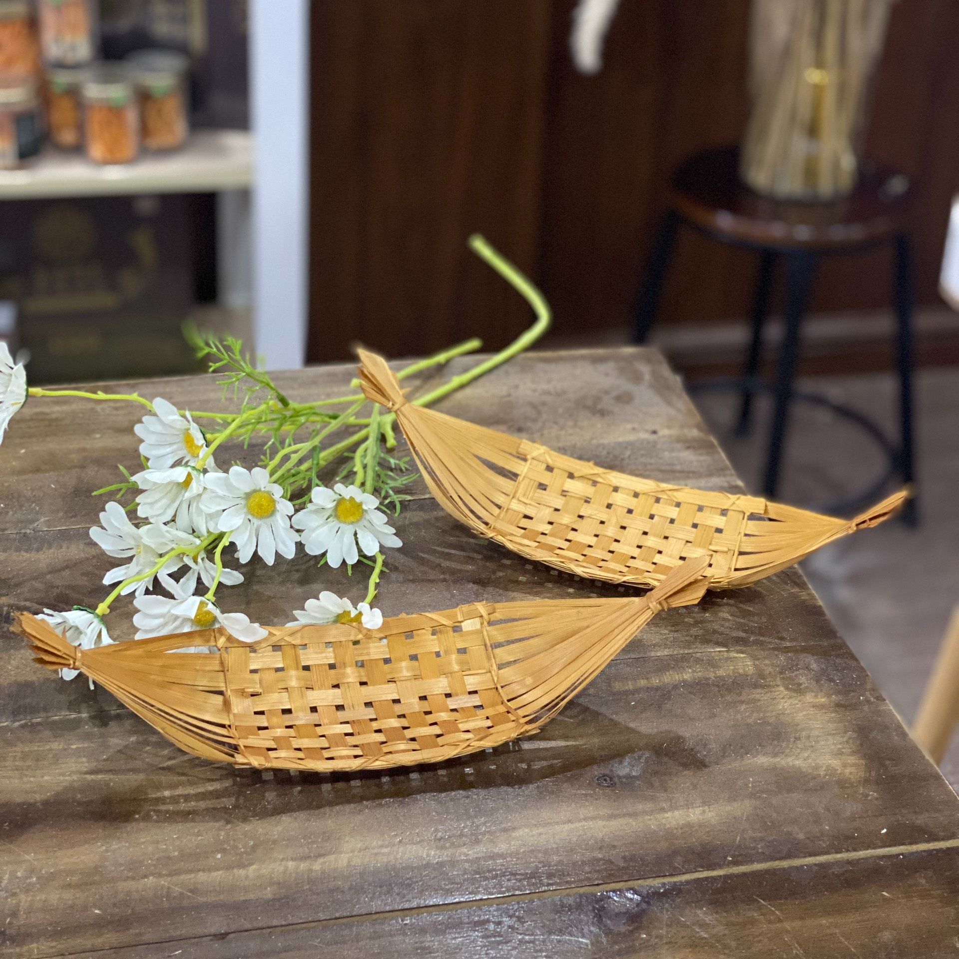 Giỏ tre, sản phẩm trang trí từ tre Bemiao