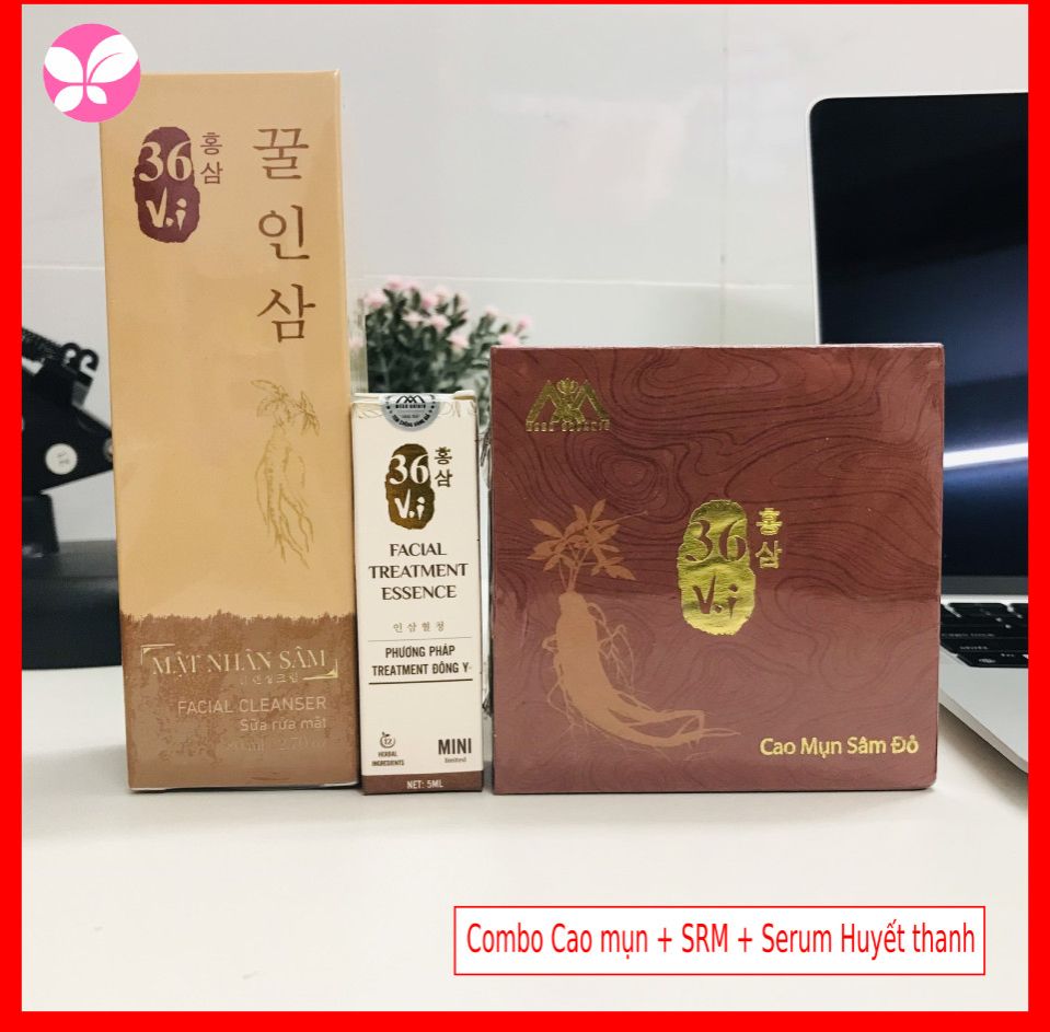 Cao mụn sâm đỏ + mật sâm 36 vị +Serum đông y 36 vị 5ml- hàng chính hãng Meea