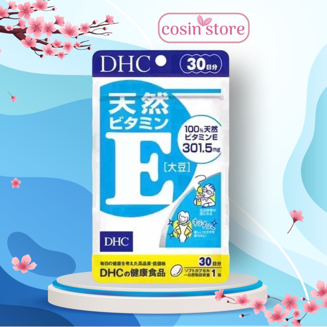 Viên uống DHC Vitamin E tự nhiên 301,5mg Natural Vitamin E (soybean) 30 viên 30 ngày dùng - Hỗ trợ chống lão hóa - Cosin Store