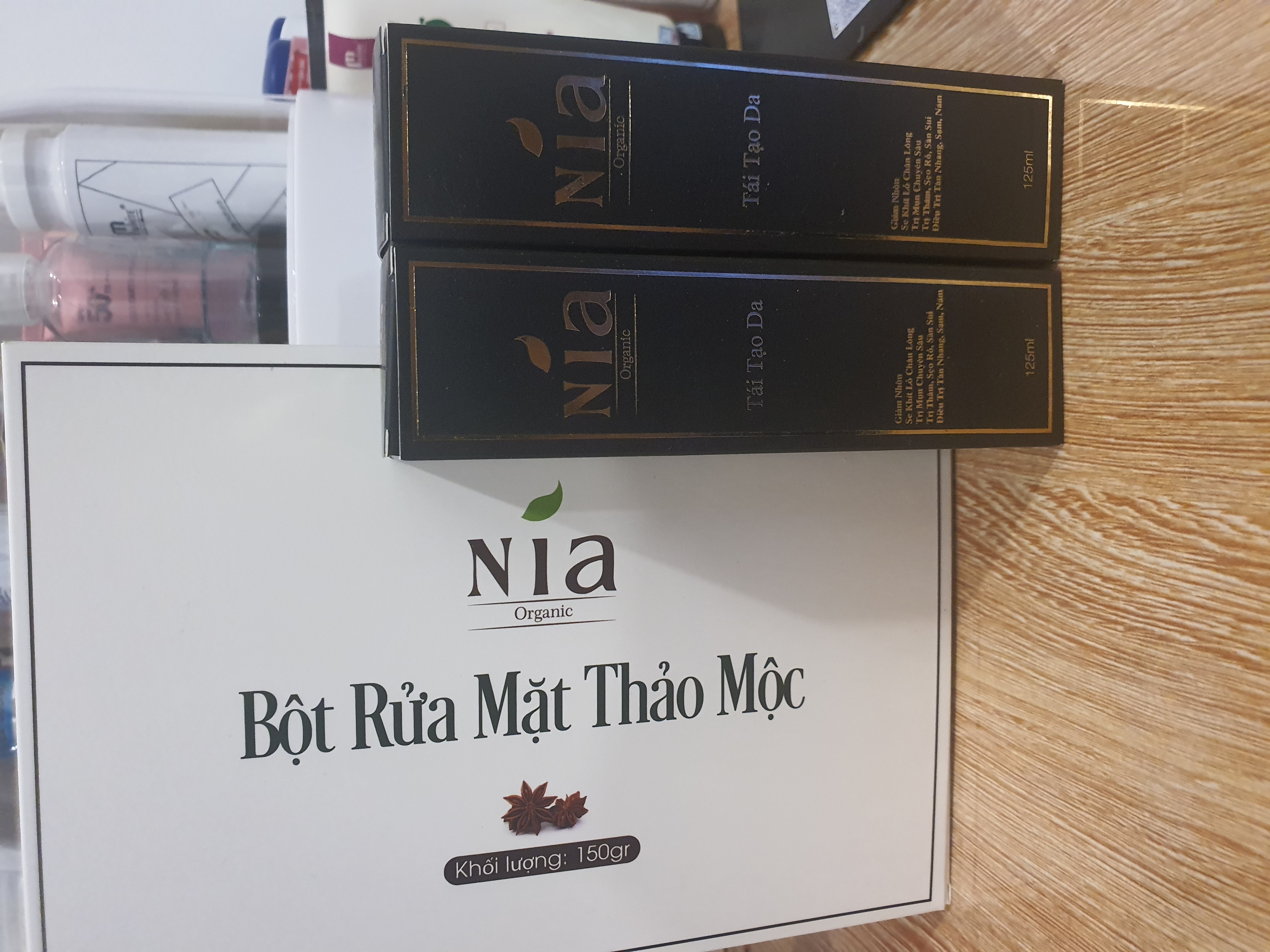 Combo tái tạo da Nia Organic