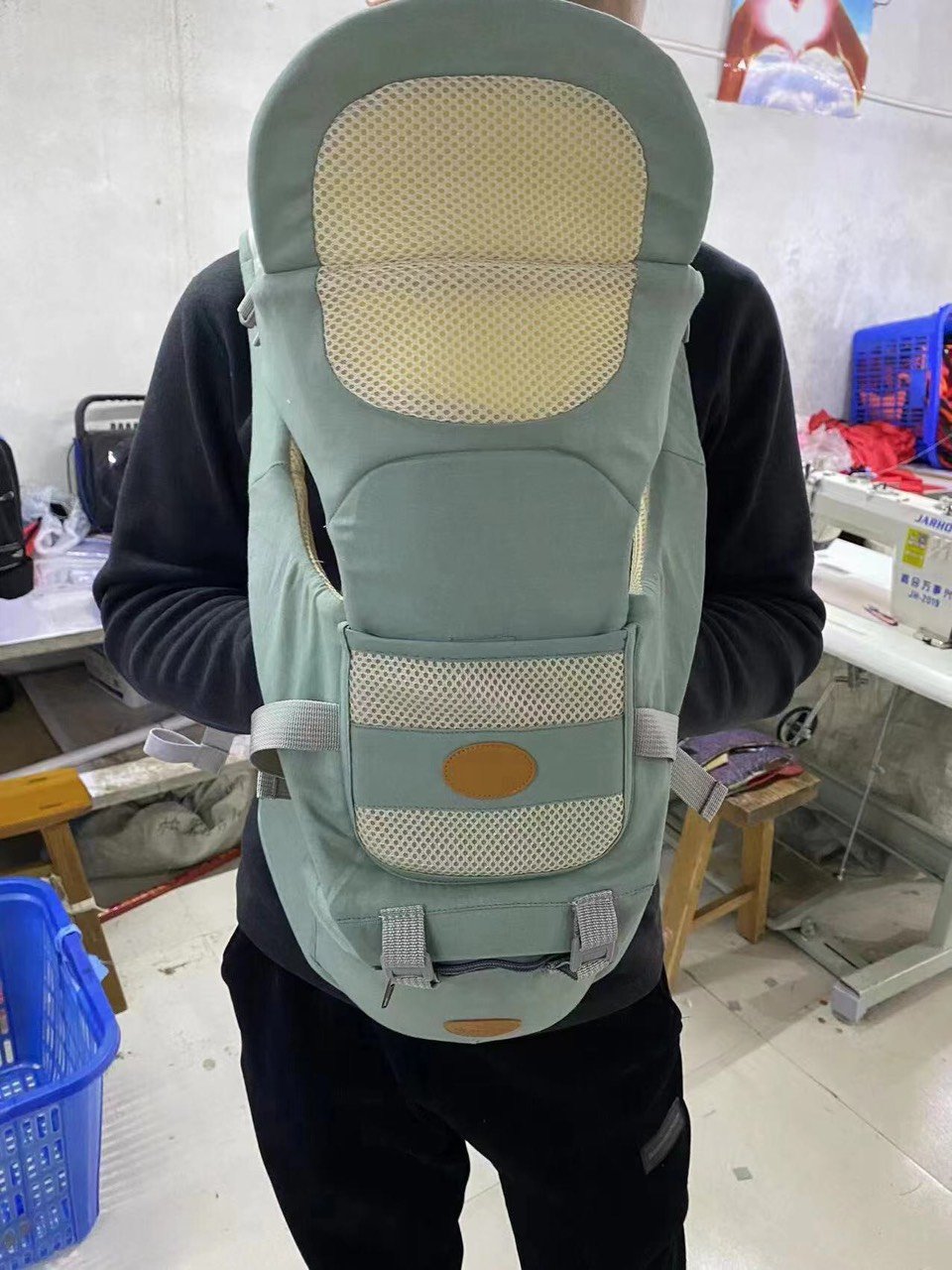 Địu em bé chống gù nhiều tư thế có ghế ngồi cotton thoáng khí cho bé từ 0 đến 36 tháng tuổi địu em bé có đỡ cổ an toàn