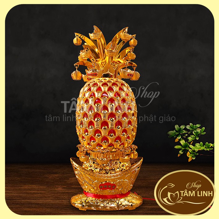 [Ảnh thật] Trái Thơm Đèn Led Xoay May Mắn