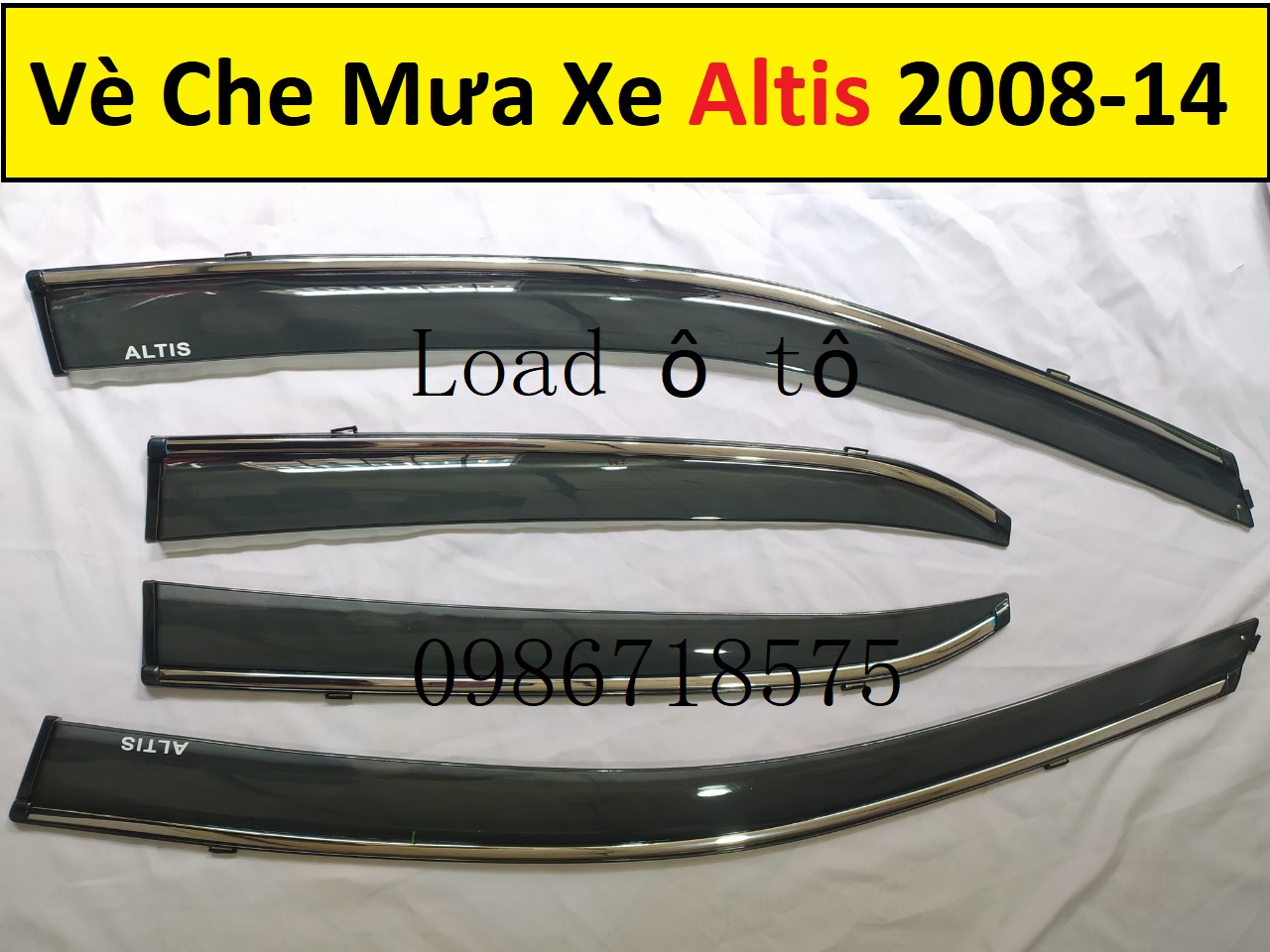 Vè che mưa xe toyota altis 2008-2014 mẫu vè chỉ mạ crom cao cấp