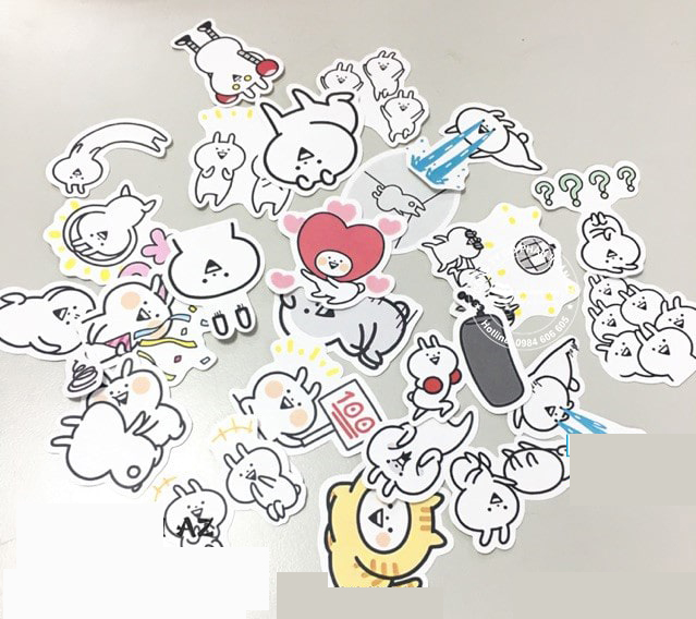 Set 30-60 Sticker Usagyuuun Thỏ tăng động