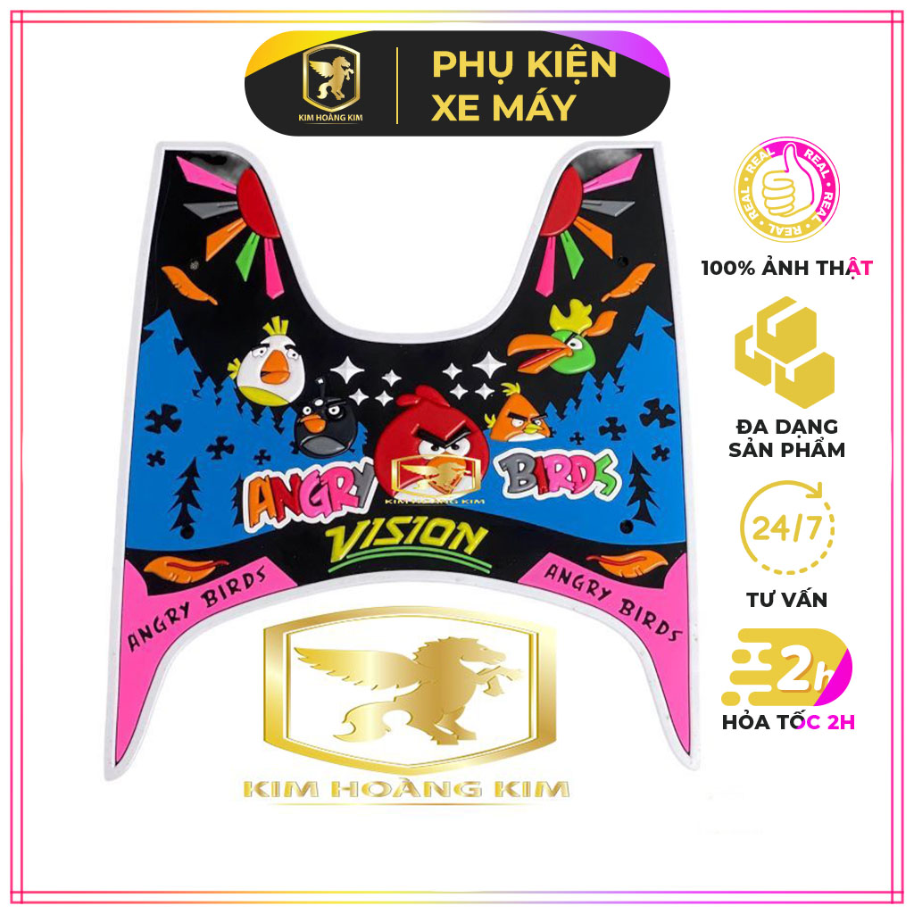 [ HCM ]  Thảm hoạt hình VISION 2021 2022 2023 kiểu ANRY BIRD trang trí lót sàn xe máy siêu rẻ ĐẸP , Uy Tín, Chất Lượng, Mua Ngay