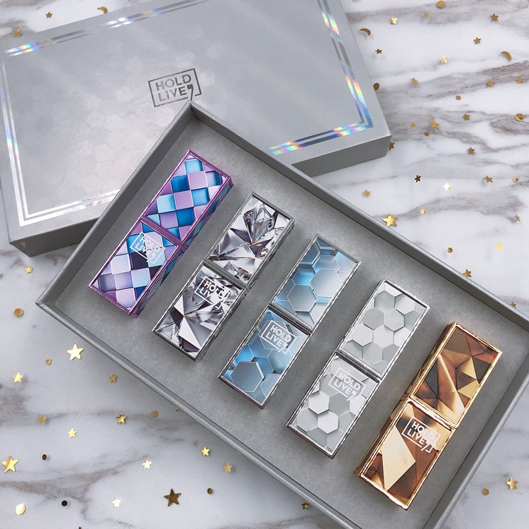 Set 5 son sáp Hold Live magic cube dream vỏ pha lê siêu đẹp(Như Hình)