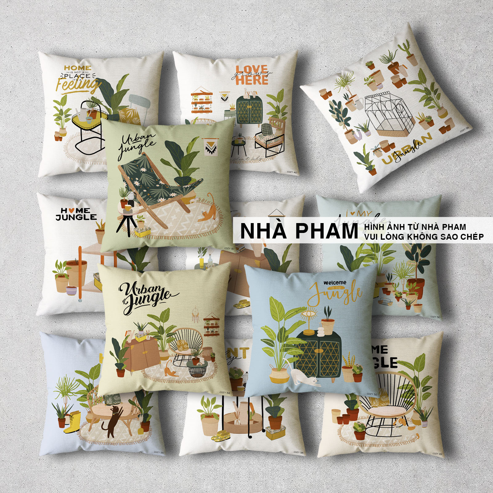 Gối Trang Trí Sofa COZY HOME (No21-No40) (45x45cm)