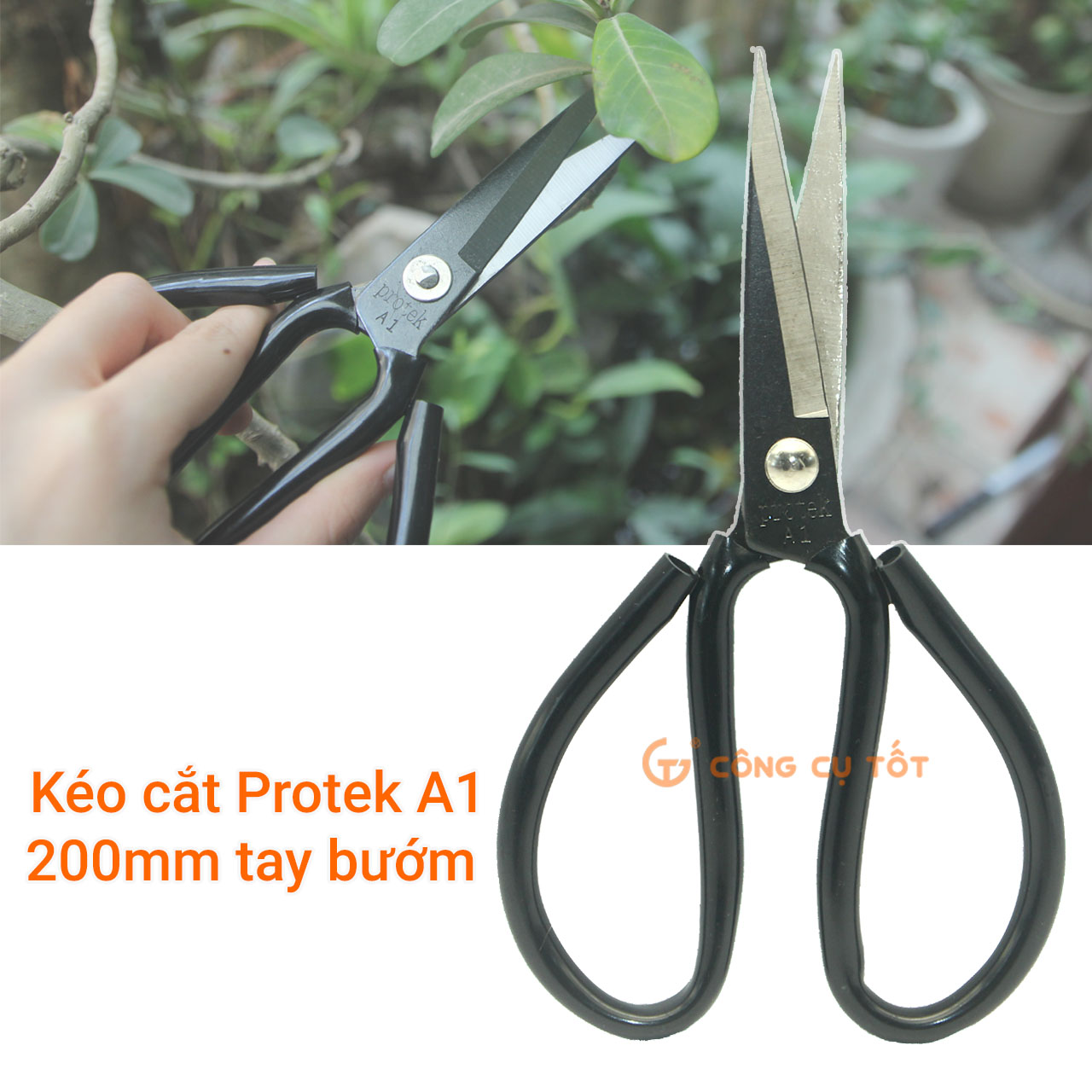 Kéo cắt cành Protek tay bướm A1 200mm