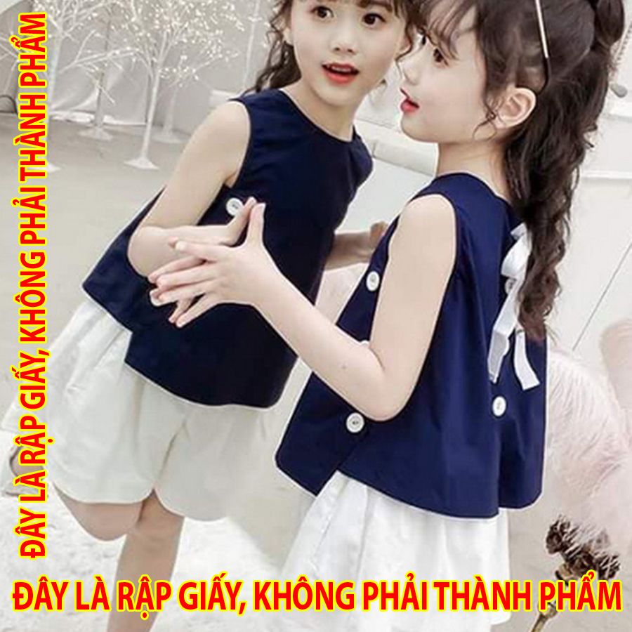 Rập giấy dc015 - set áo cài khuy hông + quần váy