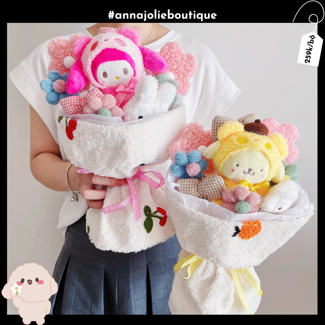 Bó hoa gấu bông Sanrio