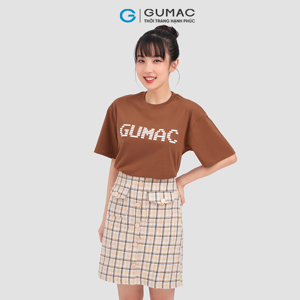 Chân váy phối nút VC12069 thời trang GUMAC