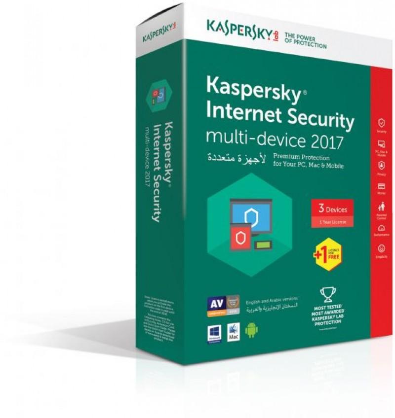 Phần mềm diệt virus Kaspersky internet security 3 User /12T