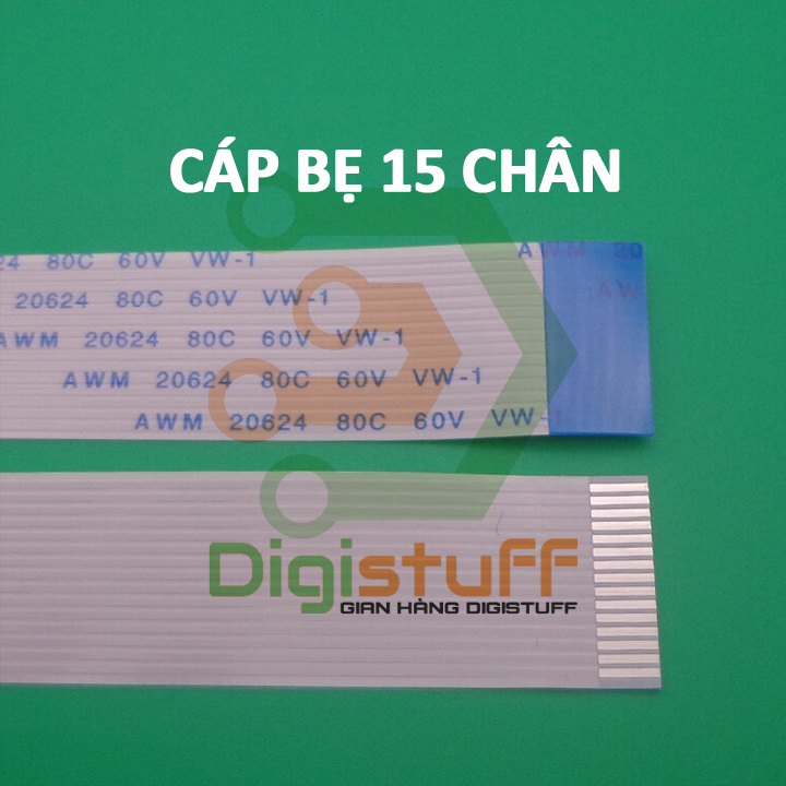 Cáp dẹp 15 pin awm 20624 80c 60v vw-1