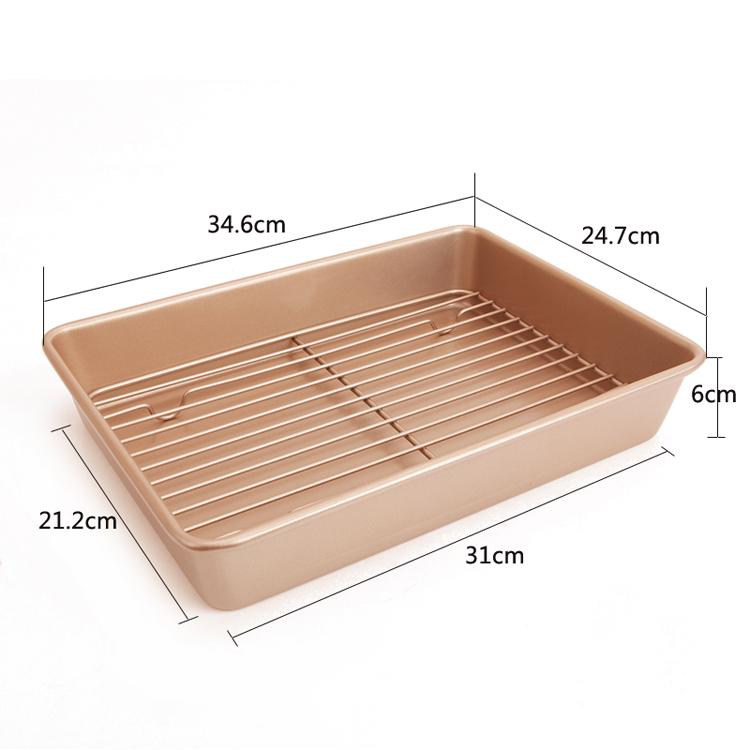 Chef Made 13-Inch Hình Chữ Nhật Sâu Khay Nướng Lò Nướng Dùng Vỉ Nướng Gà Nướng Cháy Vỉ Nướng Con Vỉ Nướng Vỉ Nướng Nướng Giá Làm Lạnh