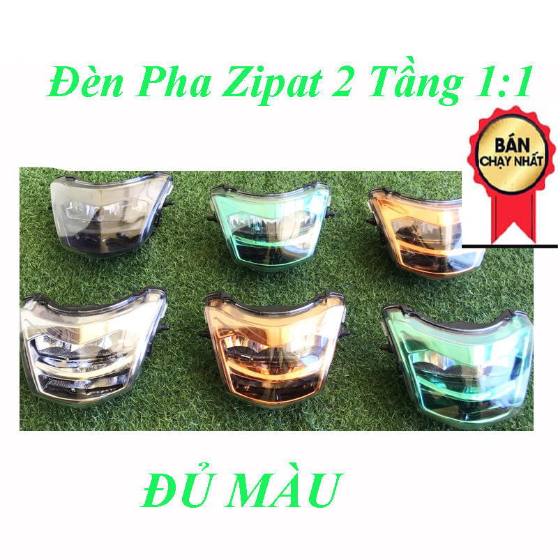 Pha đèn led 2 tầng xe wave alpha-lắp wave a50,100,110,s100,rs100