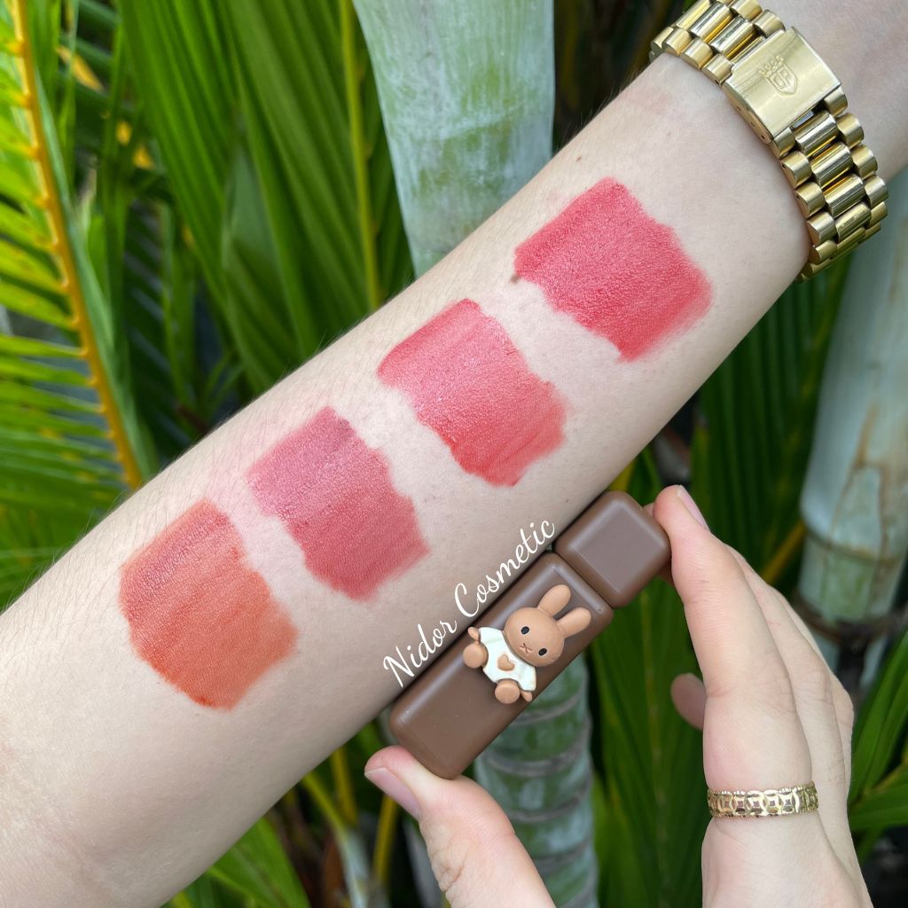 Set 4 Son Kem HENGFANG Gấu Dễ Thương