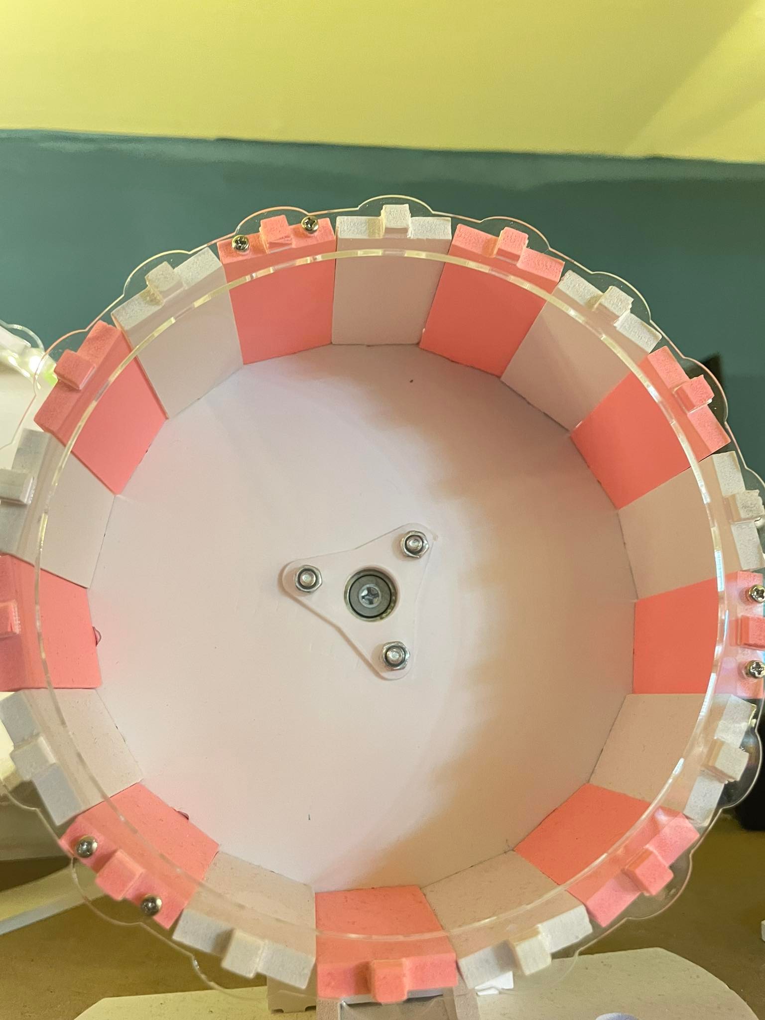 Whell gỗ ép lắp ráp Đa sắc size 16cm,18,5cm,21cm cho hamster,nhím,bọ ,..