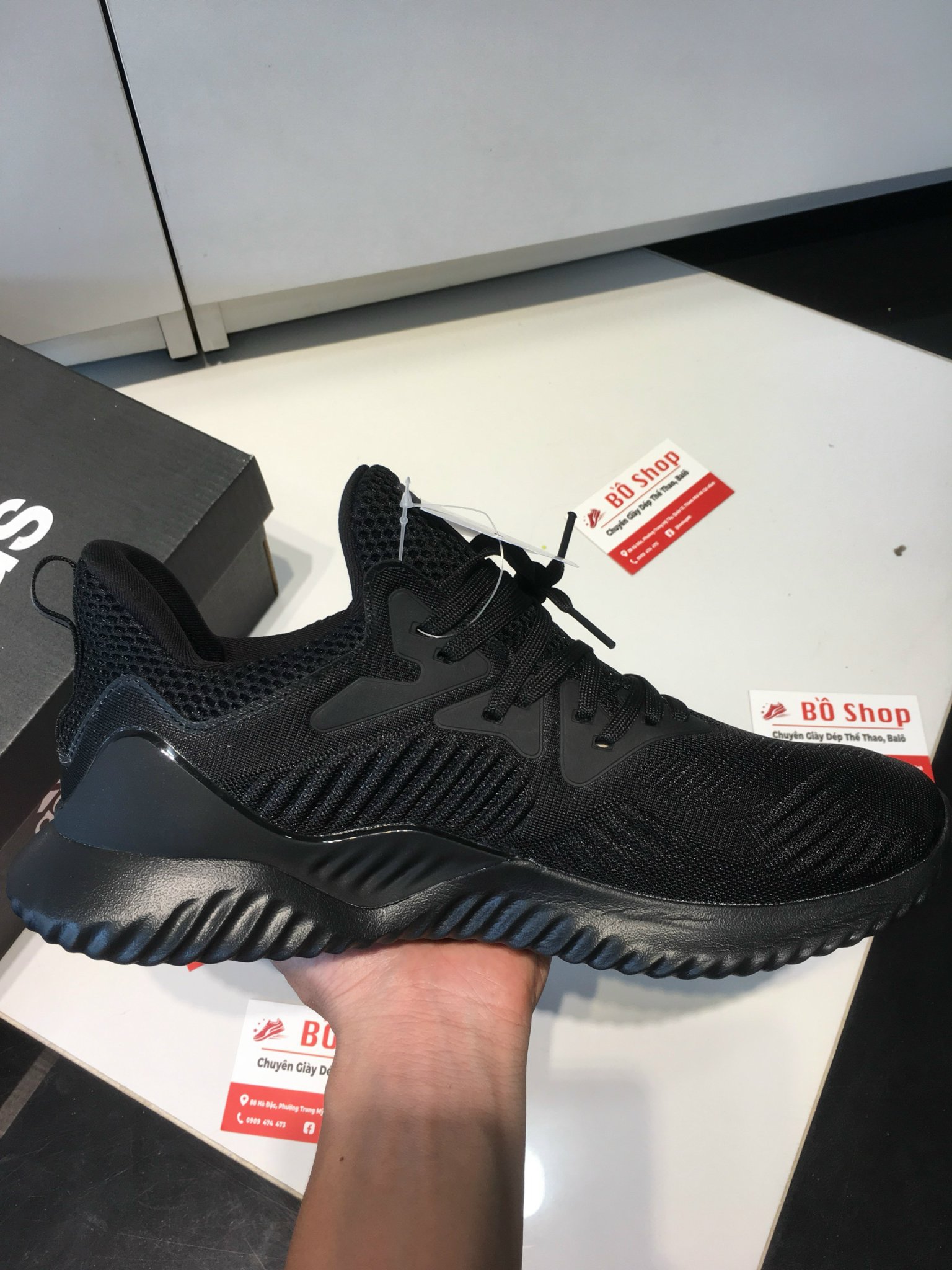 [FULLBOX-SC] GIÀY THỂ THAO NAM NỮ ADIDAS ALPHABOUNCE BEYOND ĐEN (HÌNH THẬT+PHỤ KIỆN)