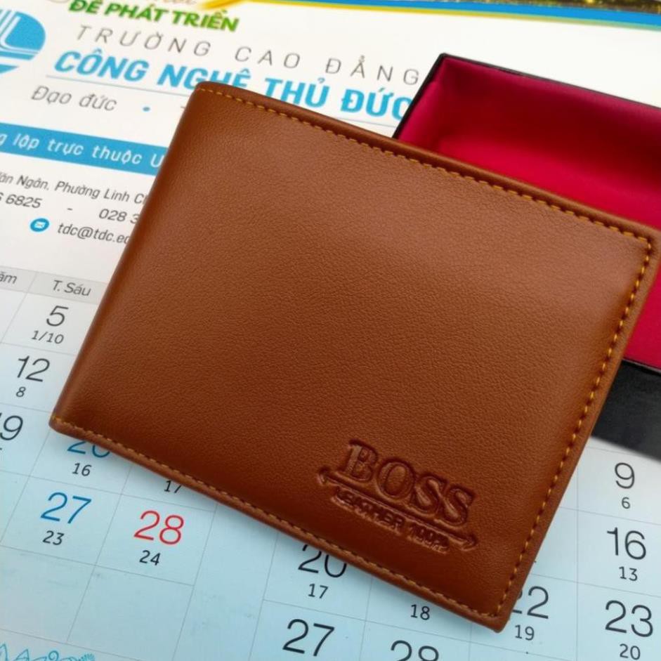 Ví Ngang Nam/Bóp Nam Thời Trang  Có Hộp Giảm Giá Sốc Có 3 Ngăn Lớn 1 Khóa Kéo 7 Ngăn Nhỏ Bỏ Vừa Tất Cả Các Loại Giấy Tờ