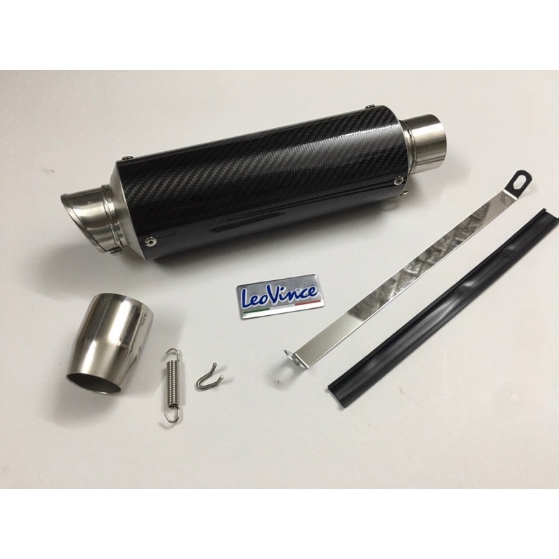 Pô Leovince carbon , bạc hàng 1:1 - Bạc