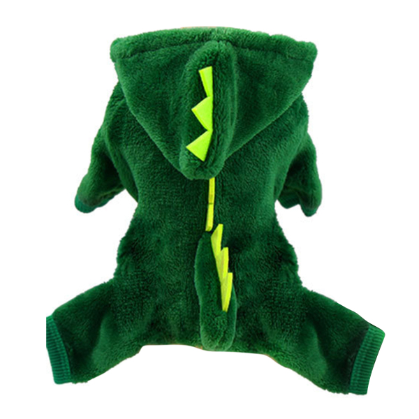 (HOT)Áo hoodie ấm áp hình khủng long màu san hô chất liệu lông cừu cho thú cưng - INTL áo cho chó	Others