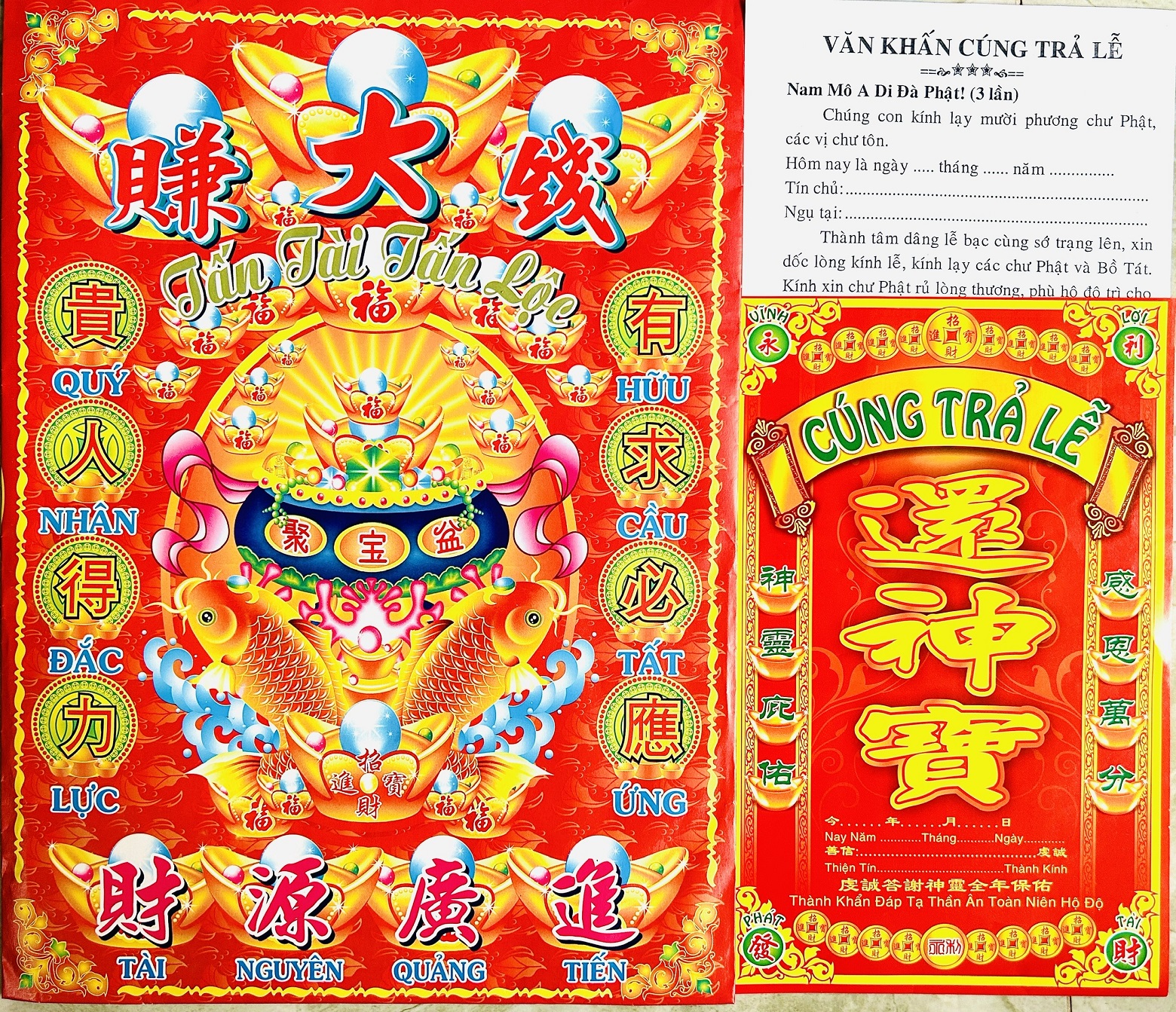 Bộ Giấy Cúng Trả Lễ [Kèm Bài Khấn] - Nhang Đèn Thiên Lộc