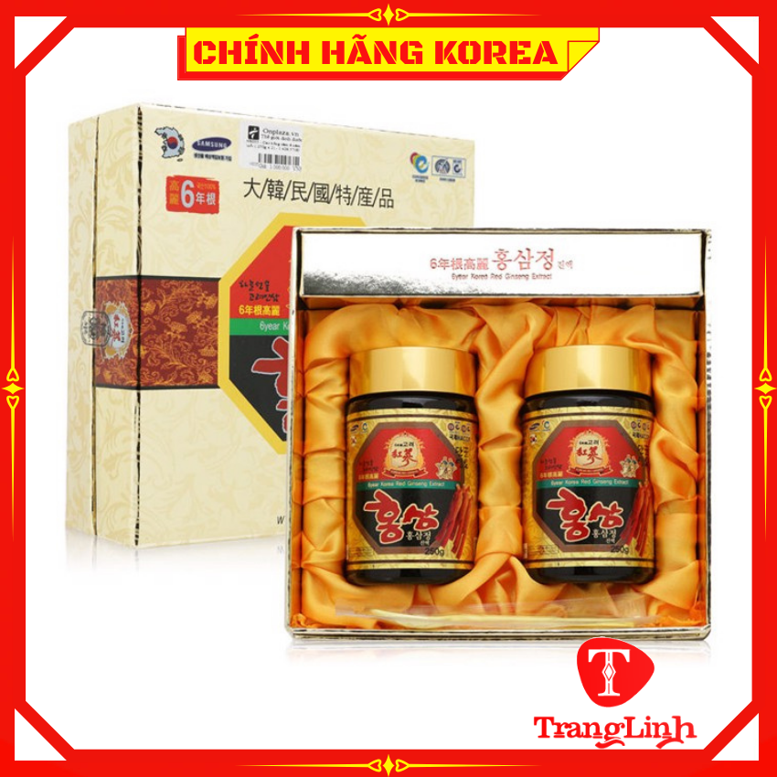 Kanghwa Korean red ginseng High, Box 2x250g-6 years old Korean ginseng for exercise fitness-tranglinh