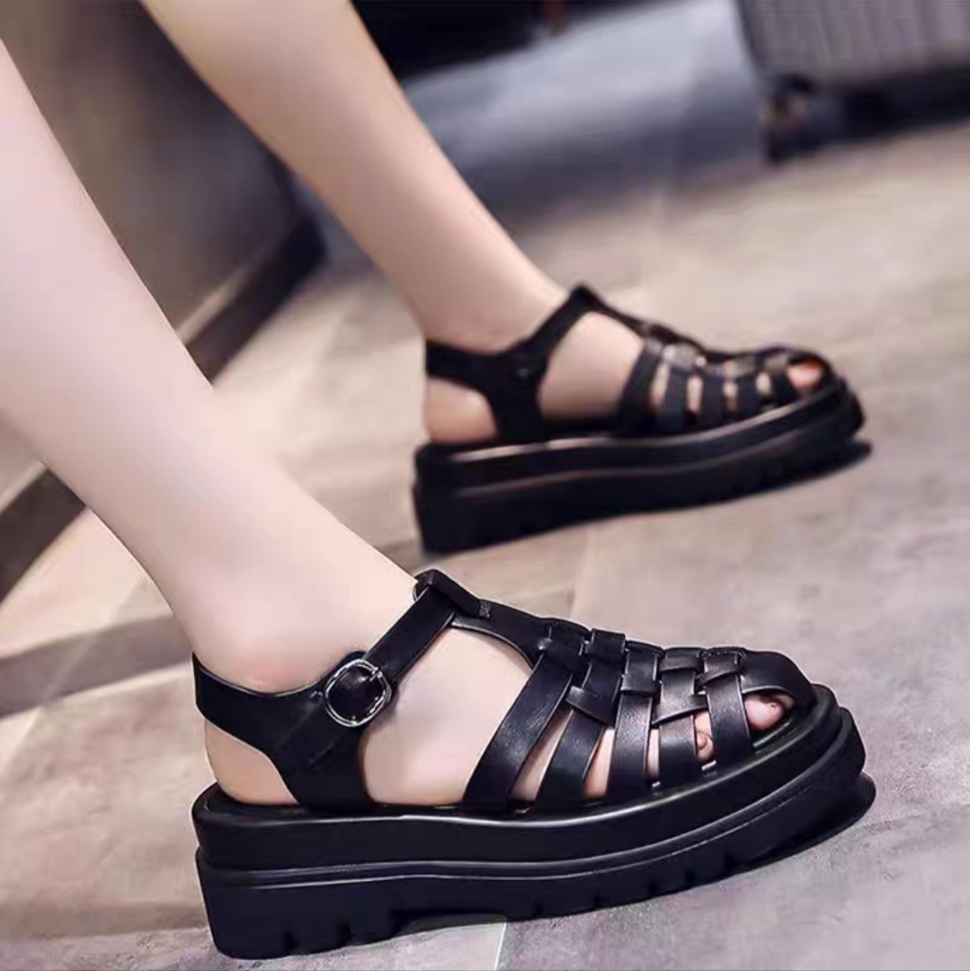 Sandal nữ rọ siêu xinh - xăng đan nữ kiểu rọ hàng đẹp, phong cách đế pu 5p tôn dáng, sang chảnh