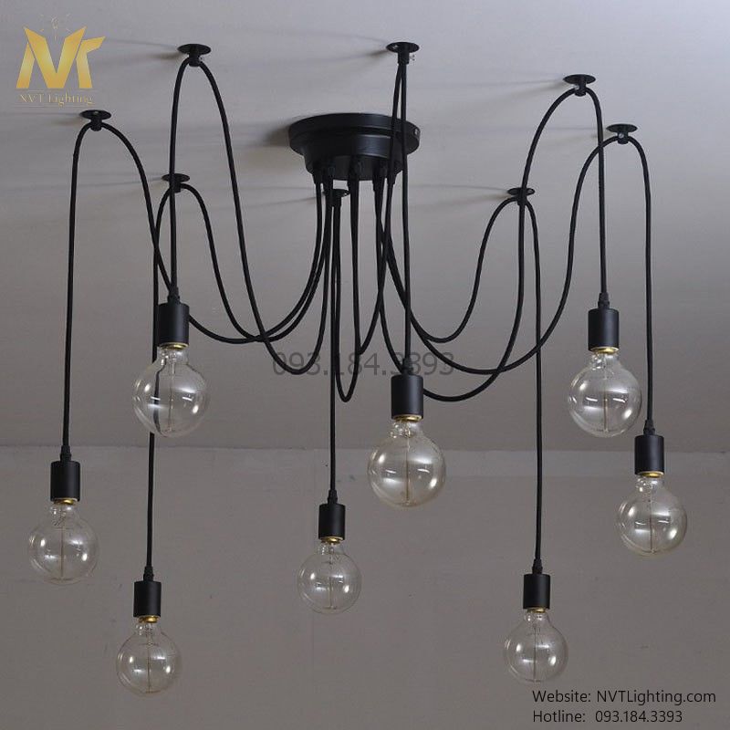 Đèn thả trần kiểu con nhện 10 đuôi LL-5035 [Chưa Bao Gồm Bóng] - Decor trang trí