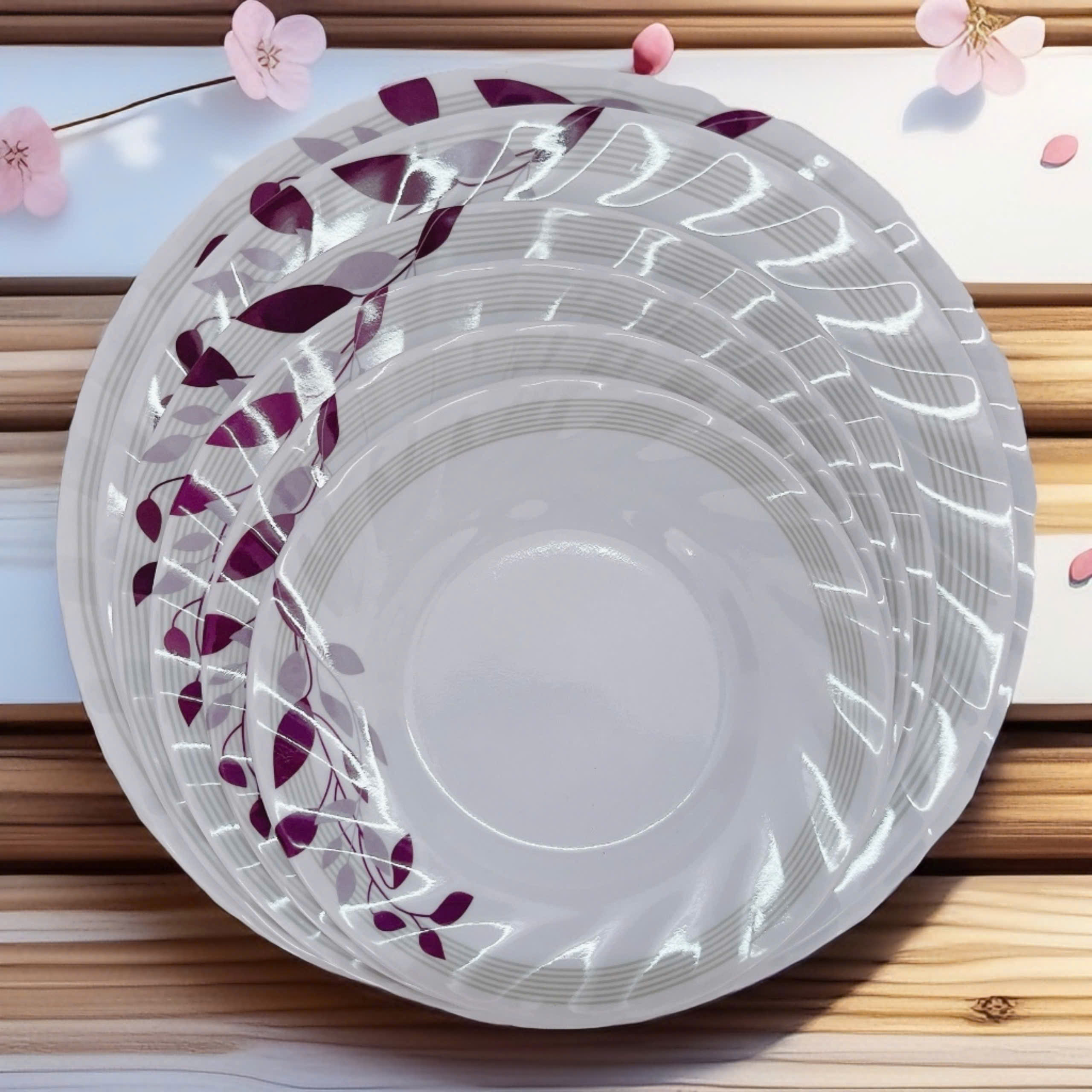Dĩa 7 Cạn Xoắn Melamine 2107 ( 17,8cm x 17,8cm )