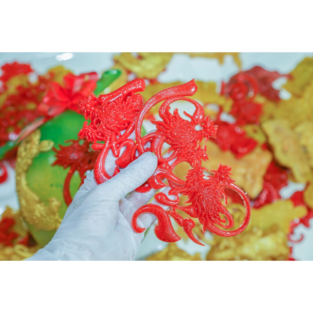 Chữ nổi Thư pháp 3D-COMBO PHÚC, LỘC, THỌ[COMBOTrang trí dưa, dừa bưởi thư pháp ngày tết]ThanghaCalligraphy