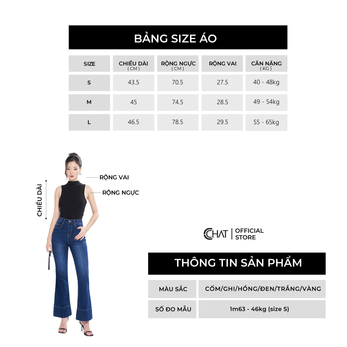 Áo Thun Nữ CCHAT Cổ Leo Sát Nách Chất Thun Cao Cấp 23TSC2001OT