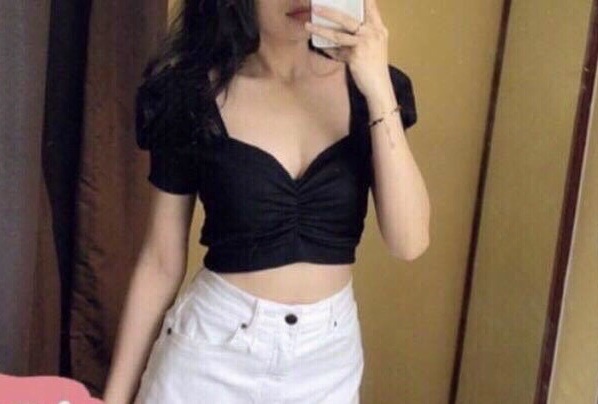 [HCM] ÁO CROPTOP CỔ V  BO EO FROM DƯỚI 50KG