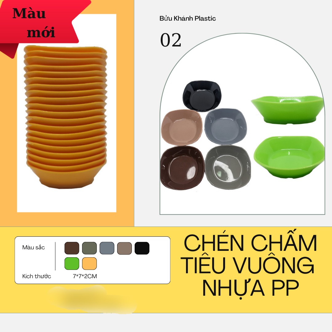 Chén can muối tiêu nhựa BKP