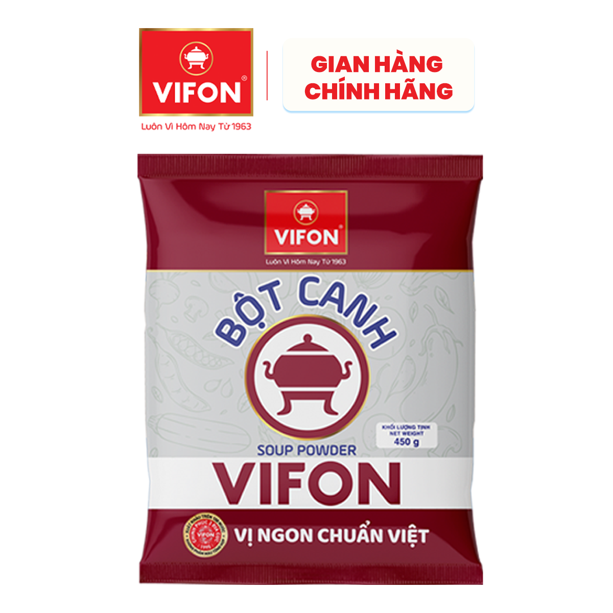 [VOUCHER đến 80K]-Thùng 20 gói Bột Canh 14% VIFON  450gr/gói