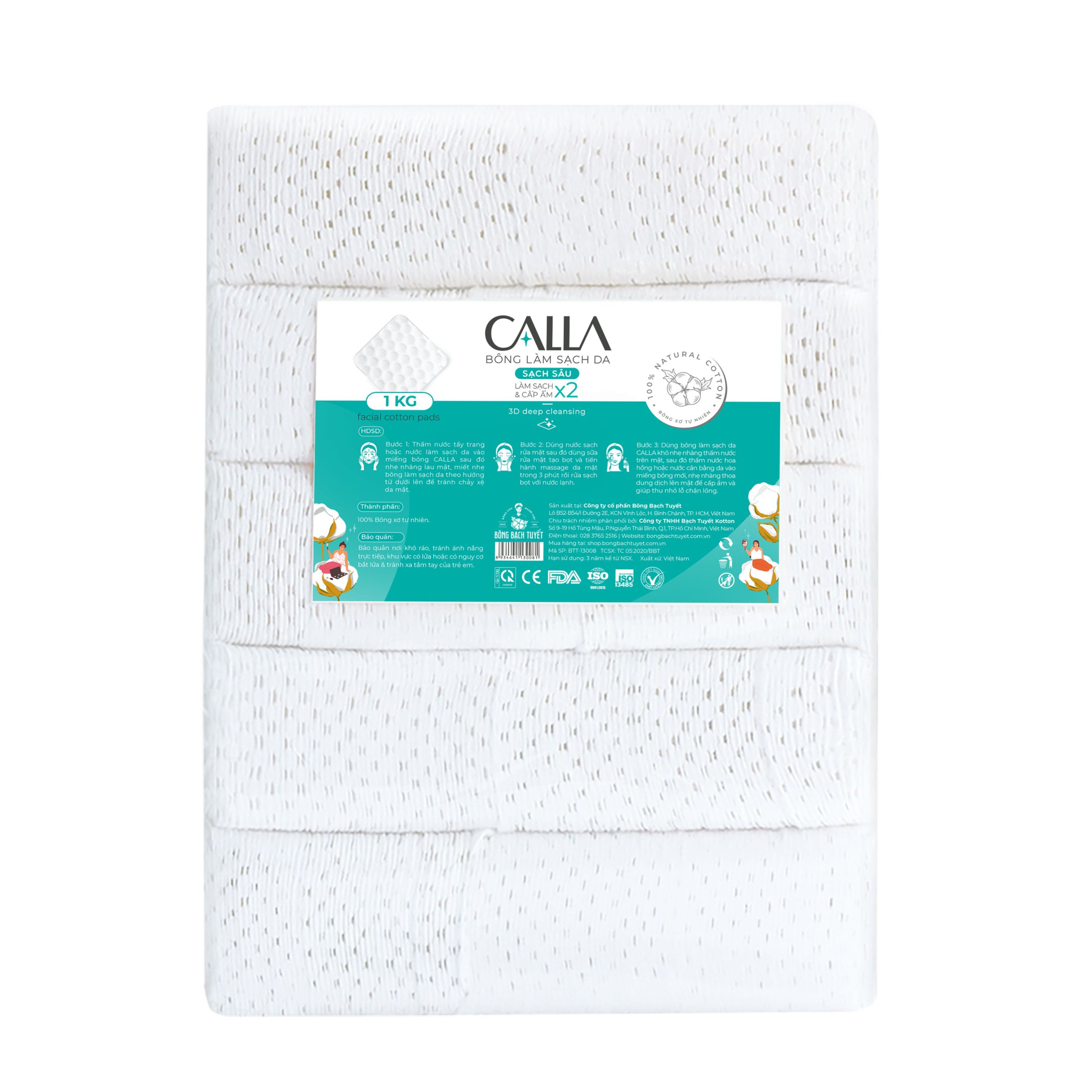 BÔNG TẨY TRANG HẠT MASSAGE CAO CẤP CALLA GÓI 1KG