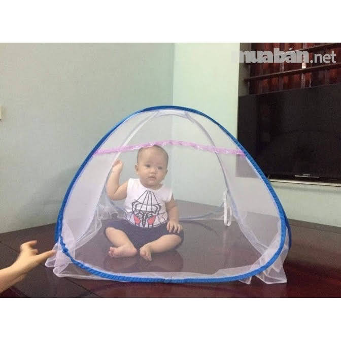 mùng chụp bung cho bé 1m x 1m