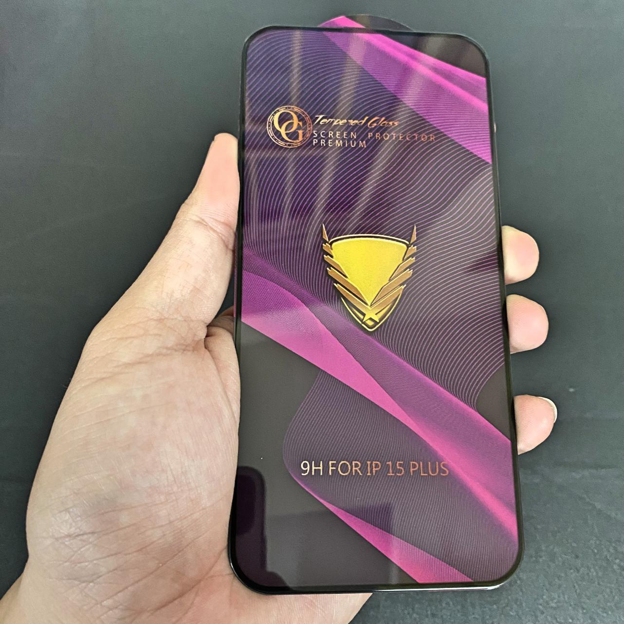 Dán Cường Lực Full Màn Hình OG iPhone 15 - 15 Plus - 15 Pro - 15 Pro Max