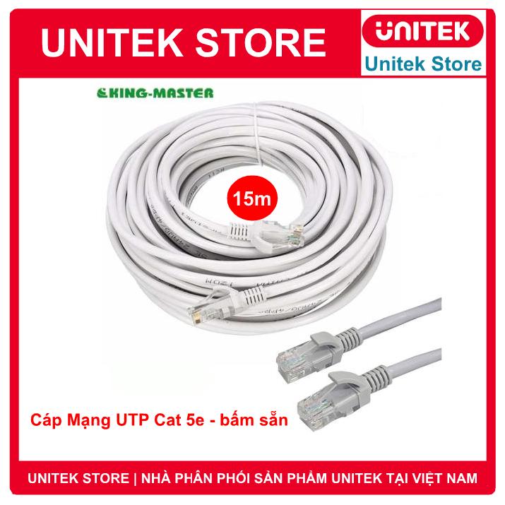 [UNITEK STORE] CÁP MẠNG LAN ETHERNET BẤM SẴN UTP CAT5e - DÀI 15M