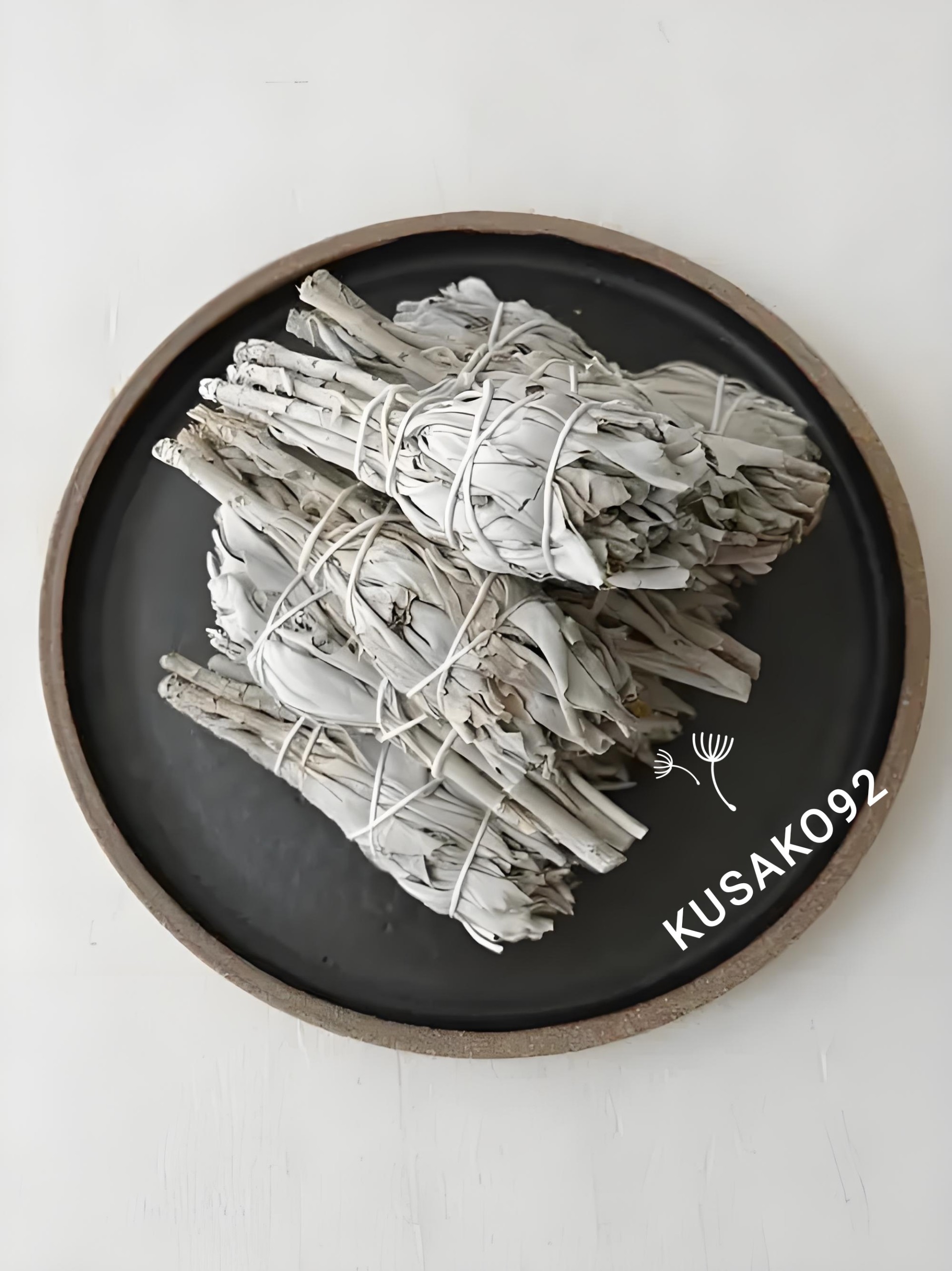 (Sỉ và Lẻ) Bó Xô Thơm Trắng/ White Sage/ Lá Sage Thanh Tẩy Không Gian Kusako92 (chuẩn Nam California)