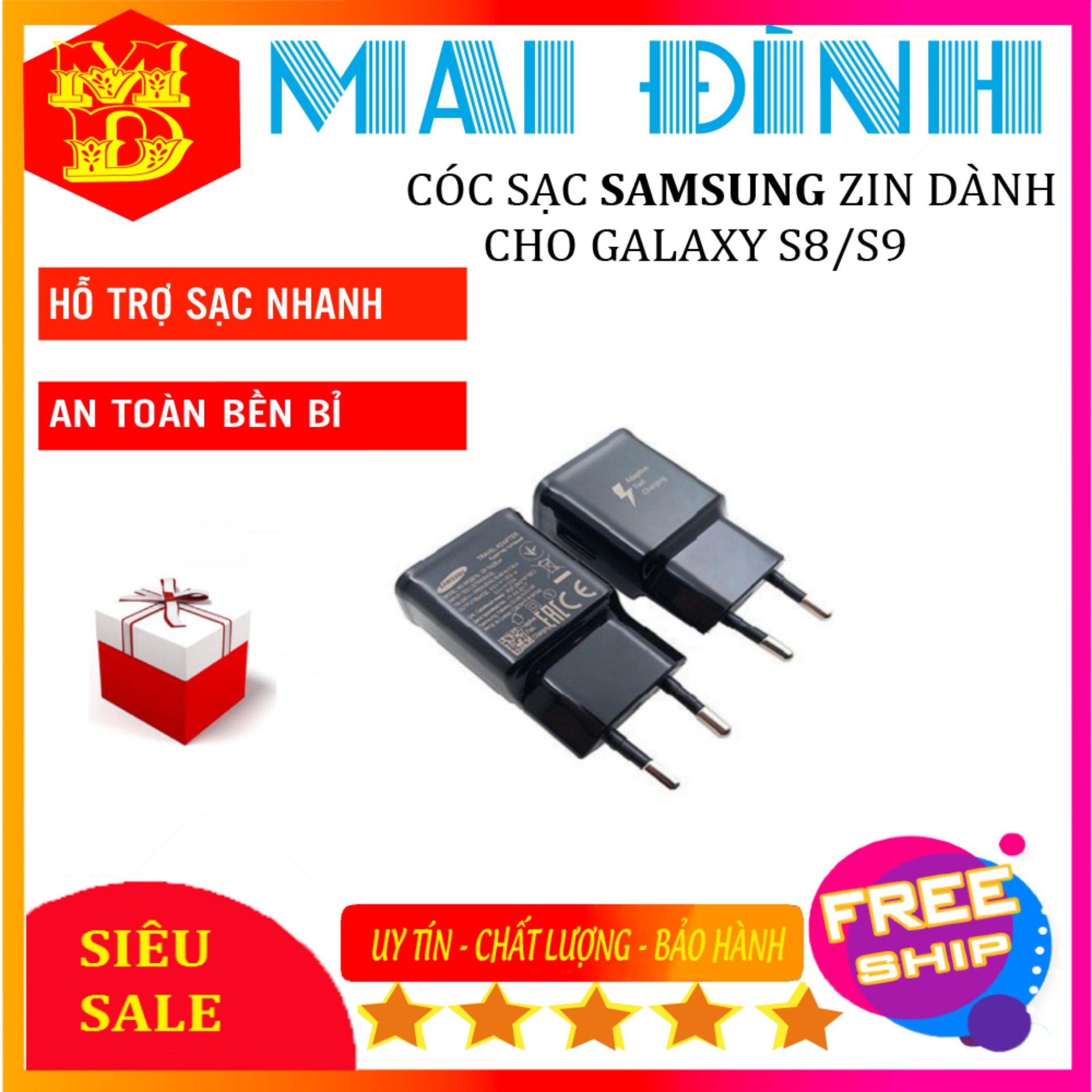 [HCM]bộ Sạc nhanh zin máy cho Samsung Note 9 QuickCharge 3.0 [Thương Hiệu Mai Đình ]