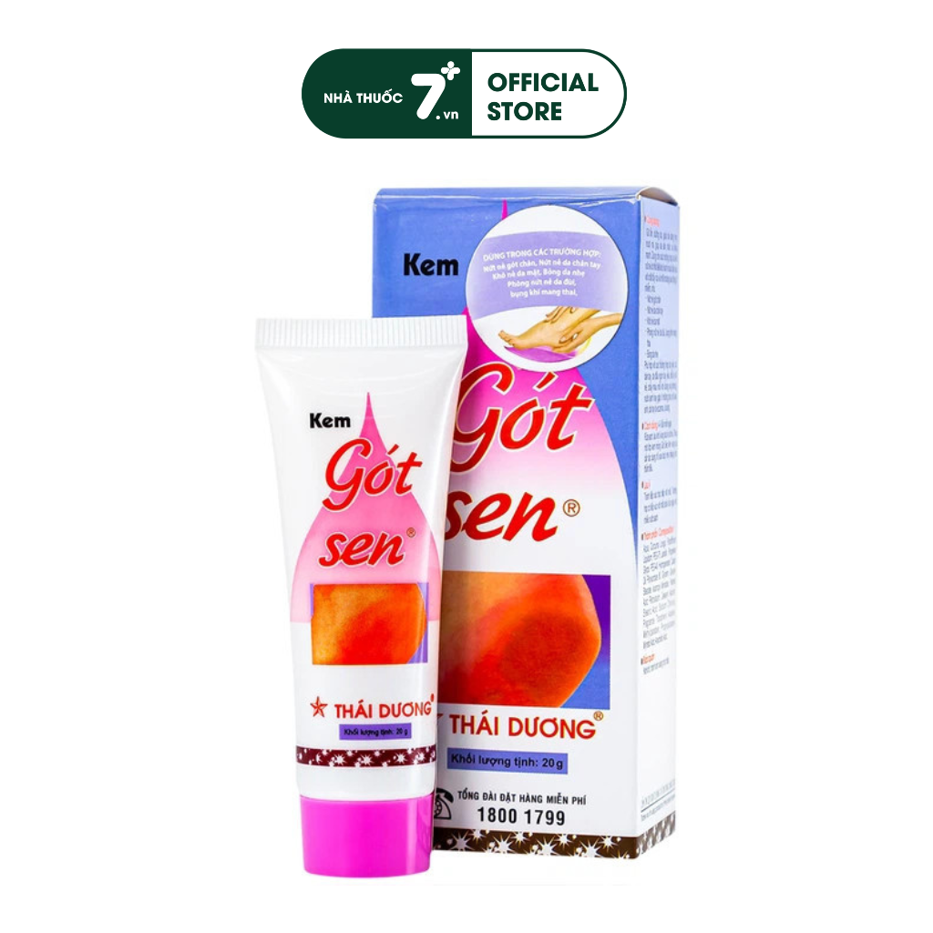 Kem bôi giữ ẩm, dưỡng da, ngừa nứt gót chân, nứt nẻ da Gót Sen Thái Dương hộp 20gr