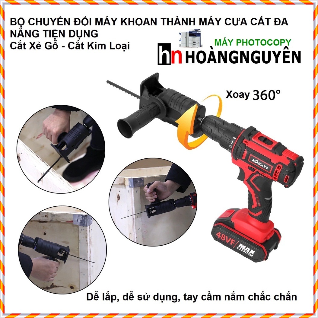 [Rẻ vô địch] BỘ CHUYỂN ĐỔI MÁY KHOAN THÀNH MÁY CƯA ( LẮP ĐƯỢC CHO CẢ KHOAN PIN , KHOAN ĐIỆN)