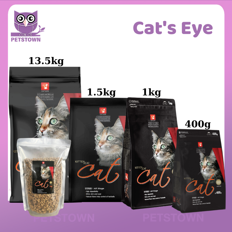 [1.5kg] Cat's Eye Premium - Cat Food Granules for Cats of All Ages to Help with Hairballing, Support Beautiful Skin and Fur