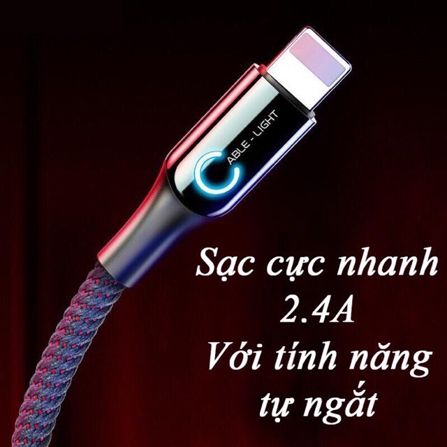 [ CHÍNH HÃNG ] CÁP SẠC TỰ NGẮT CHO IPHONE - BH 12 THÁNG 1 ĐỔI 1.