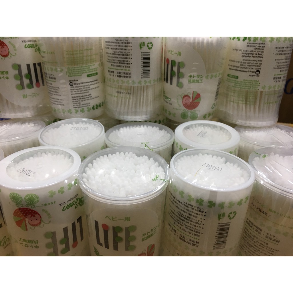 Tăm Bông Trẻ Em LIFE GREEN 200 chiếc