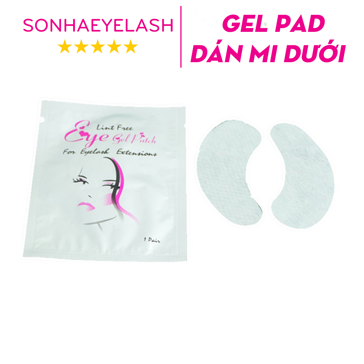 Gel pad mi, gel pad dán mi dưới, 1 bịch 50 cặp