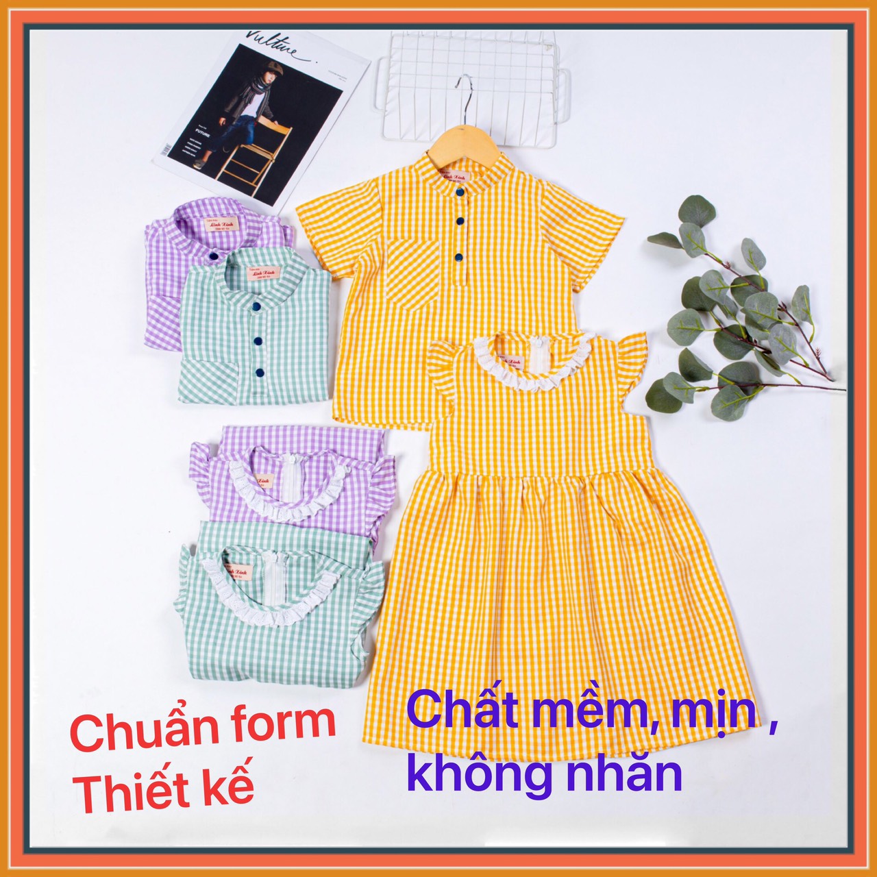 [HCM]Set cặp cho bé trai bé gái caro